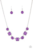 Trend Worthy - Purple Necklace - Paparazzi Accessories Necklace Bedazzle Me Pretty Mobile Fashion Boutique