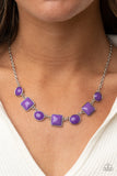 Trend Worthy - Purple Necklace - Paparazzi Accessories Necklace Bedazzle Me Pretty Mobile Fashion Boutique