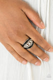 Trending Treasure - Black Ring - Paparazzi Accessories Ring Bedazzle Me Pretty Mobile Fashion Boutique