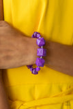 Trendsetting Tourist - Purple Bracelet - Paparazzi Accessories Bracelet Bedazzle Me Pretty Mobile Fashion Boutique
