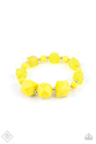 Trendsetting Tourist - Yellow Bracelet - Paparazzi Accessories Bracelet Bedazzle Me Pretty Mobile Fashion Boutique