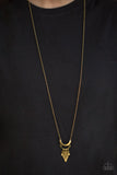 Trendsetting Trinket - Brass Necklace - Paparazzi Accessories Necklace Bedazzle Me Pretty Mobile Fashion Boutique