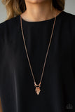 Trendsetting Trinket - Copper Necklace - Paparazzi Accessories Necklace Bedazzle Me Pretty Mobile Fashion Boutique