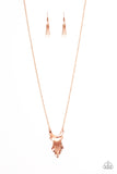 Trendsetting Trinket - Copper Necklace - Paparazzi Accessories Necklace Bedazzle Me Pretty Mobile Fashion Boutique
