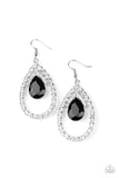 Trendsetting Twinkle - Black Earrings - Paparazzi Accessories Earrings Bedazzle Me Pretty Mobile Fashion Boutique