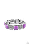 Trendy Tease - Purple Bracelet - Paparazzi Accessories Bracelet Bedazzle Me Pretty Mobile Fashion Boutique