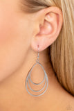 Trendy TIER-Drops - Silver Earrings - Paparazzi Accessories Earrings Bedazzle Me Pretty Mobile Fashion Boutique