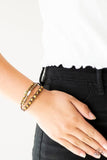 Trendy Tourist - Brass Bracelet - Paparazzi Accessories Bracelet Bedazzle Me Pretty Mobile Fashion Boutique