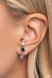 Trendy Twists - Black Post Earrings - Paparazzi Accessories Post Earrings Bedazzle Me Pretty Mobile Fashion Boutique