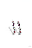 Trendy Twists - Pink Post Earrings - Paparazzi Accessories Post Earrings Bedazzle Me Pretty Mobile Fashion Boutique