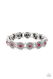 Trés Magnifique - Red Bracelet - Paparazzi Accessories Bracelet Bedazzle Me Pretty Mobile Fashion Boutique