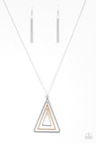 TRI Harder - Silver Necklace - Paparazzi Accessories Necklace Bedazzle Me Pretty Mobile Fashion Boutique