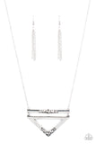 Triangulated Twinkle - Silver Necklace - Paparazzi Accessories Necklace Bedazzle Me Pretty Mobile Fashion Boutique