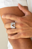 Triathlon - Silver Ring - Paparazzi Accessories Ring Bedazzle Me Pretty Mobile Fashion Boutique