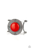 Tribal Pop - Red Bracelet - Paparazzi Accessories Bracelet Bedazzle Me Pretty Mobile Fashion Boutique