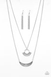 Tribal Trek - Silver Necklace - Paparazzi Accessories Necklace Bedazzle Me Pretty Mobile Fashion Boutique