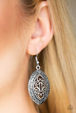 Tribal Tribute - Silver Earrings - Paparazzi Accessories Earrings Bedazzle Me Pretty Mobile Fashion Boutique