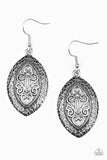 Tribal Tribute - Silver Earrings - Paparazzi Accessories Earrings Bedazzle Me Pretty Mobile Fashion Boutique