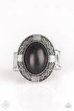 Tribe Trend - Black Ring - Paparazzi Accessories Ring Bedazzle Me Pretty Mobile Fashion Boutique