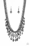 Trinket Trade - Black Necklace - Paparazzi Accessories Necklace Bedazzle Me Pretty Mobile Fashion Boutique