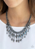 Trinket Trade - Black Necklace - Paparazzi Accessories Necklace Bedazzle Me Pretty Mobile Fashion Boutique