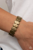 Trinket Trek - Brass Bracelet - Paparazzi Accessories Bracelet Bedazzle Me Pretty Mobile Fashion Boutique