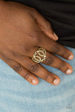 TRIO de Janeiro - Brass Ring - Paparazzi Accessories Ring Bedazzle Me Pretty Mobile Fashion Boutique