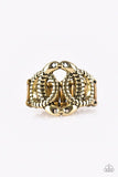 TRIO de Janeiro - Brass Ring - Paparazzi Accessories Ring Bedazzle Me Pretty Mobile Fashion Boutique
