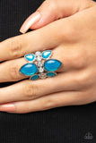 TRIO Tinto - Blue Ring - Paparazzi Accessories Ring Bedazzle Me Pretty Mobile Fashion Boutique