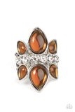 TRIO Tinto - Brown Ring - Paparazzi Accessories Ring Bedazzle Me Pretty Mobile Fashion Boutique