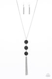 Triple Shimmer - Black Necklace - Paparazzi Accessories Necklace Bedazzle Me Pretty Mobile Fashion Boutique