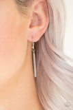 Triple Shimmer - White Necklace - Paparazzi Accessories Necklace Bedazzle Me Pretty Mobile Fashion Boutique