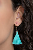 Triple The Tassel - Blue Necklace - Paparazzi Accessories Necklace Bedazzle Me Pretty Mobile Fashion Boutique
