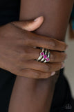 Triple The Twinkle - Pink Ring - Paparazzi Accessories Ring Bedazzle Me Pretty Mobile Fashion Boutique