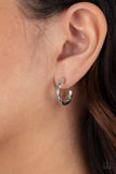Triumphantly Textured - Silver Earrings - Paparazzi Accessories Earrings Bedazzle Me Pretty Mobile Fashion Boutique