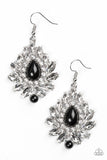 Trophy Trove - Black Earrings - Paparazzi Accessories Earrings Bedazzle Me Pretty Mobile Fashion Boutique