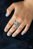 Tropical Bloom - Silver Ring - Paparazzi Accessories Ring Bedazzle Me Pretty Mobile Fashion Boutique