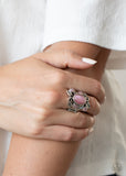 Tropical Dream - Pink Ring - Paparazzi Accessories Ring Bedazzle Me Pretty Mobile Fashion Boutique