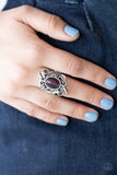 Tropical Dream - Purple Ring - Paparazzi Accessories Ring Bedazzle Me Pretty Mobile Fashion Boutique