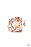 Tropical Gardens - Copper Ring - Paparazzi Accessories Ring Bedazzle Me Pretty Mobile Fashion Boutique