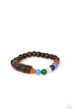 Tropical Kaleidoscope - Brown Bracelet - Paparazzi Accessories Bracelet Bedazzle Me Pretty Mobile Fashion Boutique