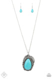 Tropical Mirage - Blue Necklace - Paparazzi Accessories Necklace Bedazzle Me Pretty Mobile Fashion Boutique
