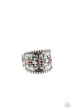 Tropical Nights - Red Ring - Paparazzi Accessories Ring Bedazzle Me Pretty Mobile Fashion Boutique