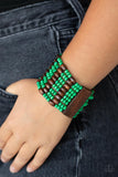 Tropical Nirvana - Green Bracelet - Paparazzi Accessories Bracelet Bedazzle Me Pretty Mobile Fashion Boutique