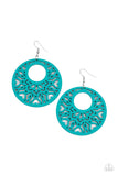 Tropical Reef - Blue Earrings - Paparazzi Accessories Earrings Bedazzle Me Pretty Mobile Fashion Boutique