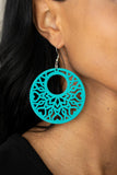 Tropical Reef - Blue Earrings - Paparazzi Accessories Earrings Bedazzle Me Pretty Mobile Fashion Boutique