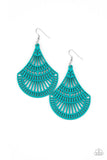 Tropical Tempest - Blue Earrings - Paparazzi Accessories Earrings Bedazzle Me Pretty Mobile Fashion Boutique