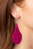 Tropical Tempest - Pink Earrings - Paparazzi Accessories Earrings Bedazzle Me Pretty Mobile Fashion Boutique