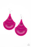 Tropical Tempest - Pink Earrings - Paparazzi Accessories Earrings Bedazzle Me Pretty Mobile Fashion Boutique
