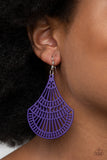 Tropical Tempest - Purple Earrings - Paparazzi Accessories Earrings Bedazzle Me Pretty Mobile Fashion Boutique